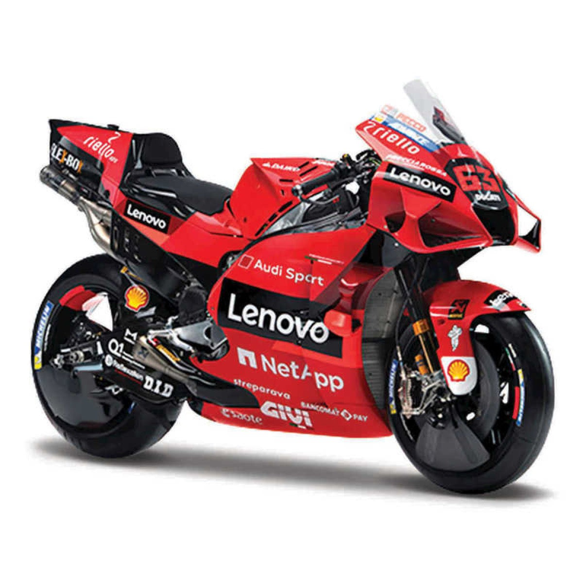 10-36374 Maisto MotoGP Racing - Ducati Lenovo Team 2021 #63 F. Bagnaia - 1:18