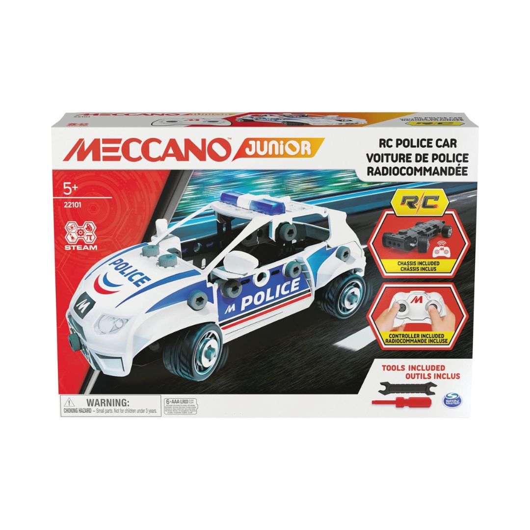 6064177 Meccano Junior - Auto della Polizia - Radiocomando