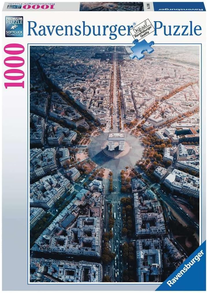 15990 Ravensburger PUZZLE ADULTI 1000 pz Foto Parigi dall'alto