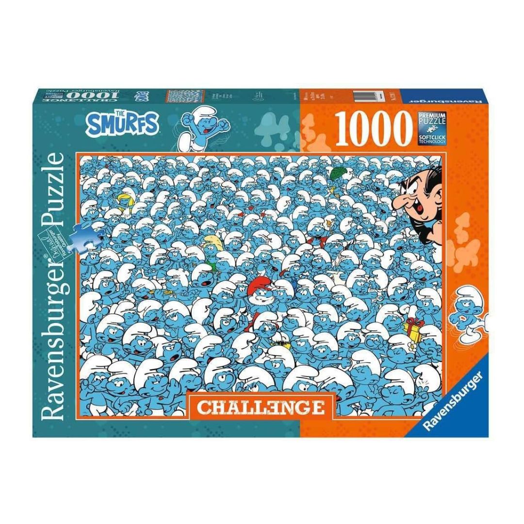 17291 Ravensburger Challenge - I Puffi - Puzzle 1000 pezzi