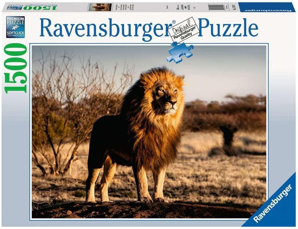 17107 Ravensburger PUZZLE ADULTI 1500 pz Panorama Il leone, re degli animali