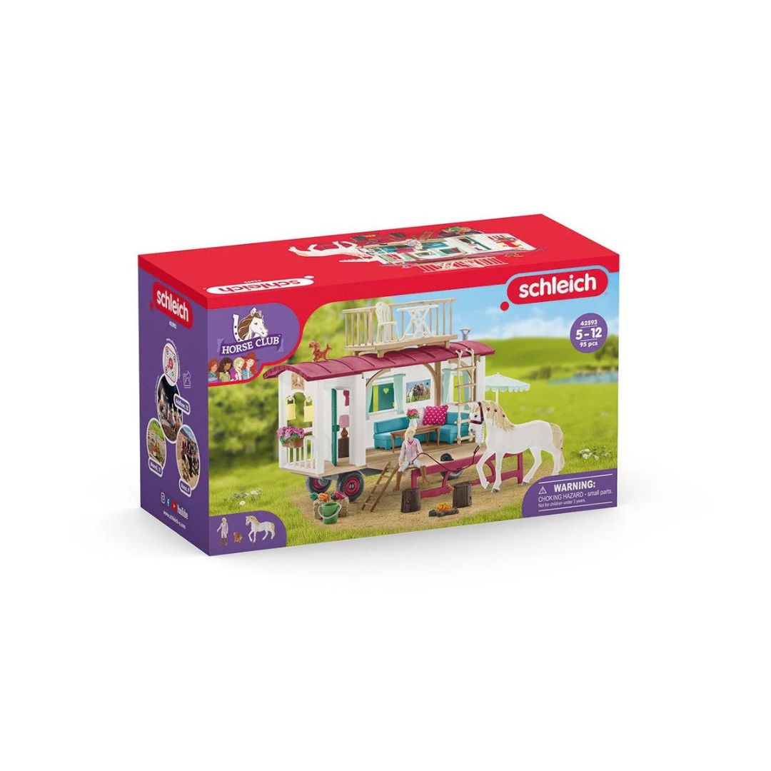 42593 Schleich Horse Club - Roulotte per incontri segreti del Club + cavallo