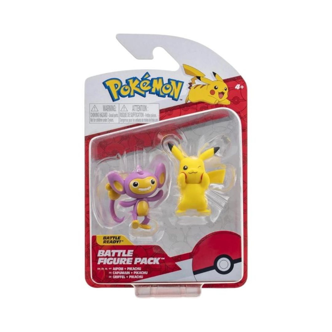 PK010305 Rei Toys - Pokémon Battle Figure Pack - Pikachu & Aipom