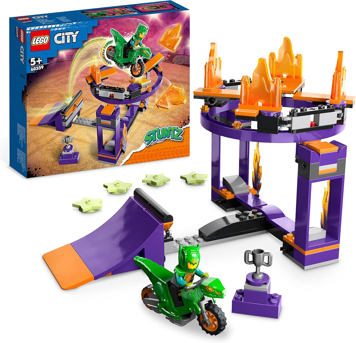 60359 - Lego - City Stuntz - Sfida acrobatica: schiacciata sulla rampa