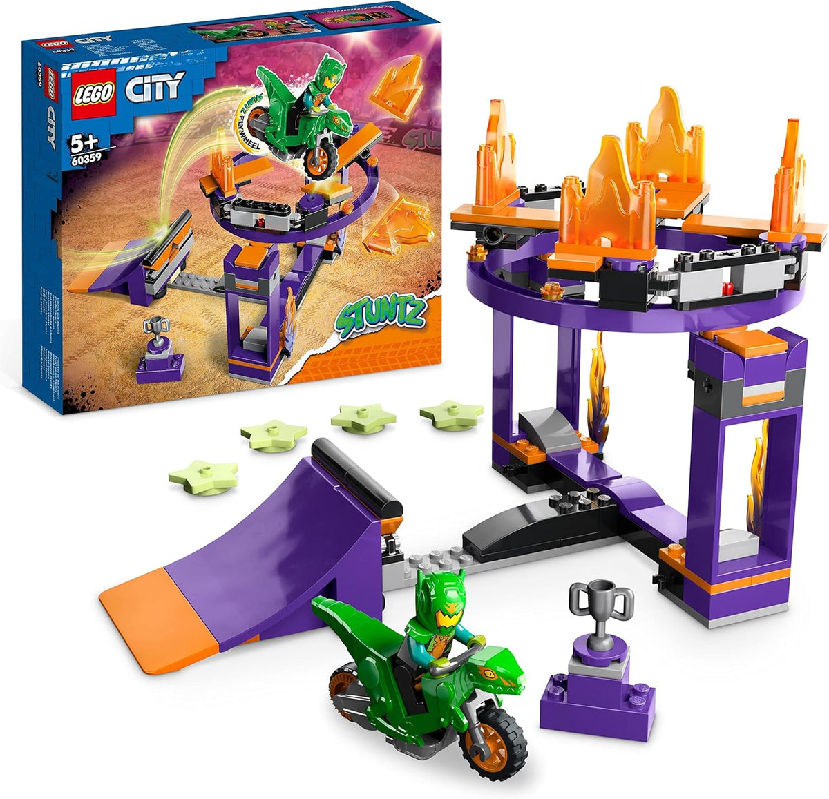 60359 - Lego - City Stuntz - Sfida acrobatica: schiacciata sulla rampa