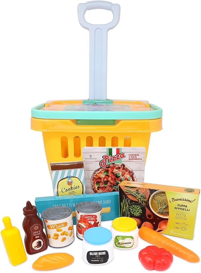 ODS 44086 Maisonelle Carrello e Cestino Giocattolo per Bambini