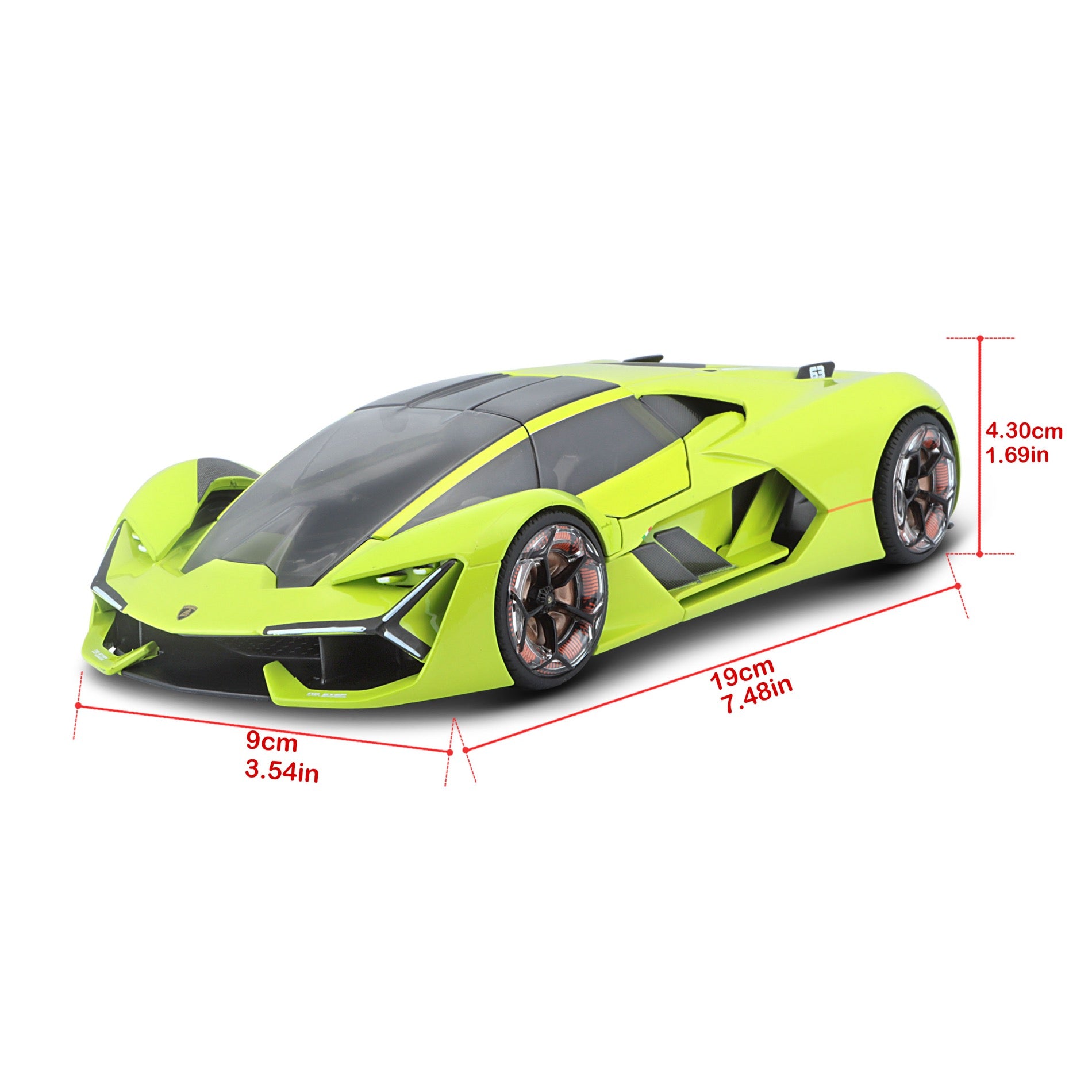 18-21094 - Bburago LAMBORGHINI TERZO MILLENNIO - 1:24 Verde e Grigia scuro