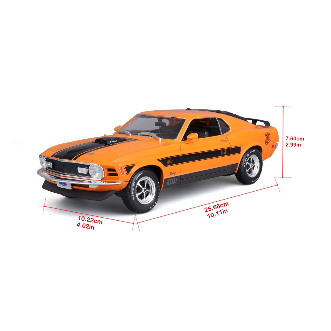 31453 OG Bburago Maisto - Ford Mustang Mach 1 (1970), arancione - 1:18