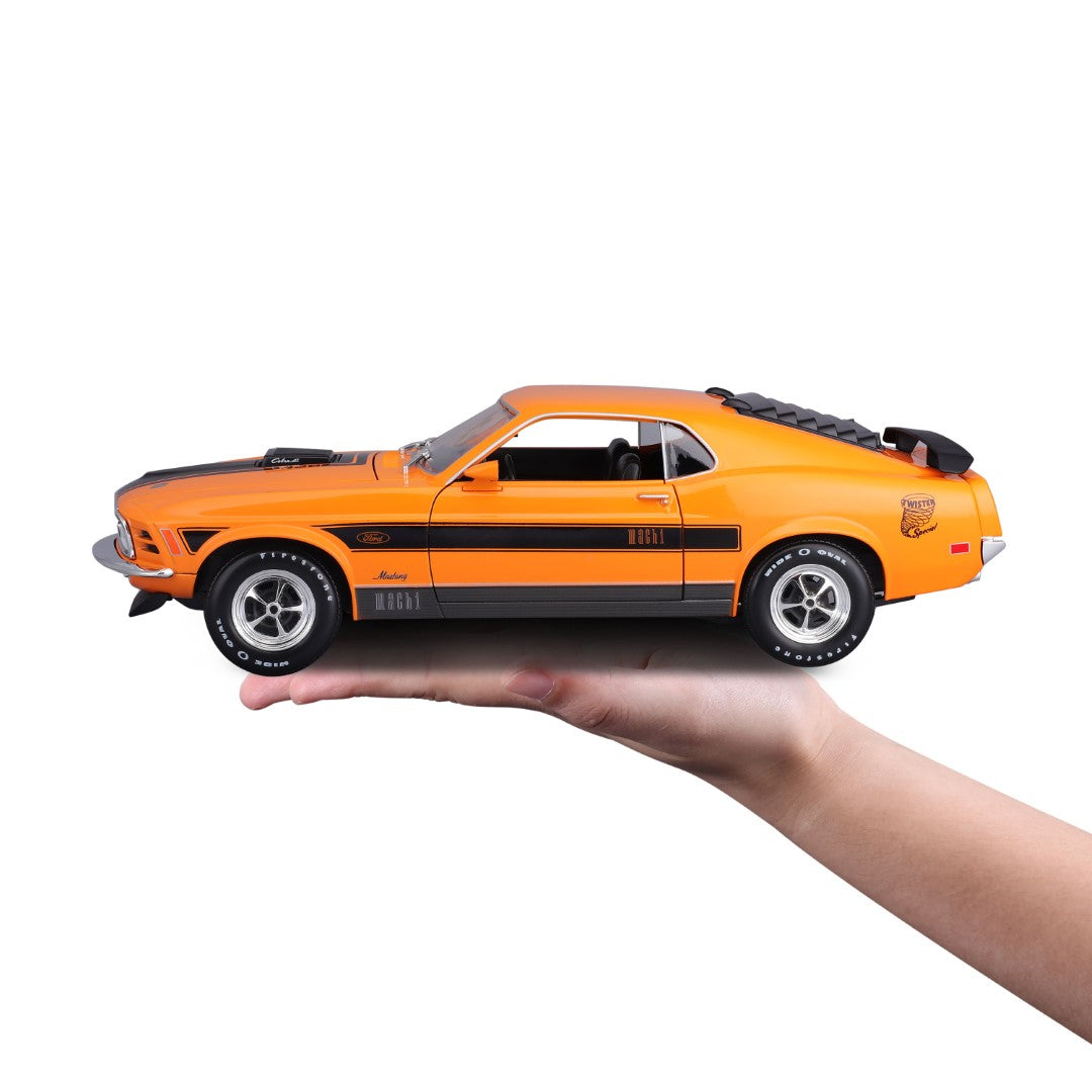 31453 OG Bburago Maisto - Ford Mustang Mach 1 (1970), arancione - 1:18