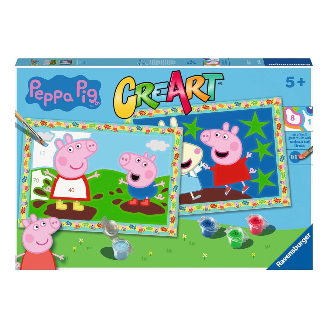 23570 Ravensburger - CreArt Serie Junior: Peppa Pig - Kit dipingere con i numeri