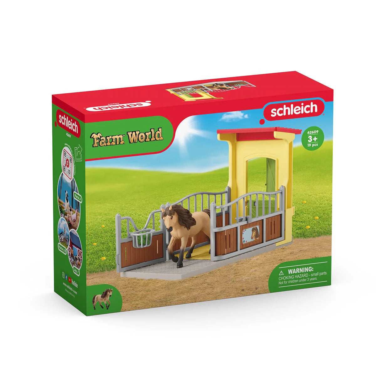 42609 Schleich-s - Farm World Box Per Pony Con Stallone Islandese