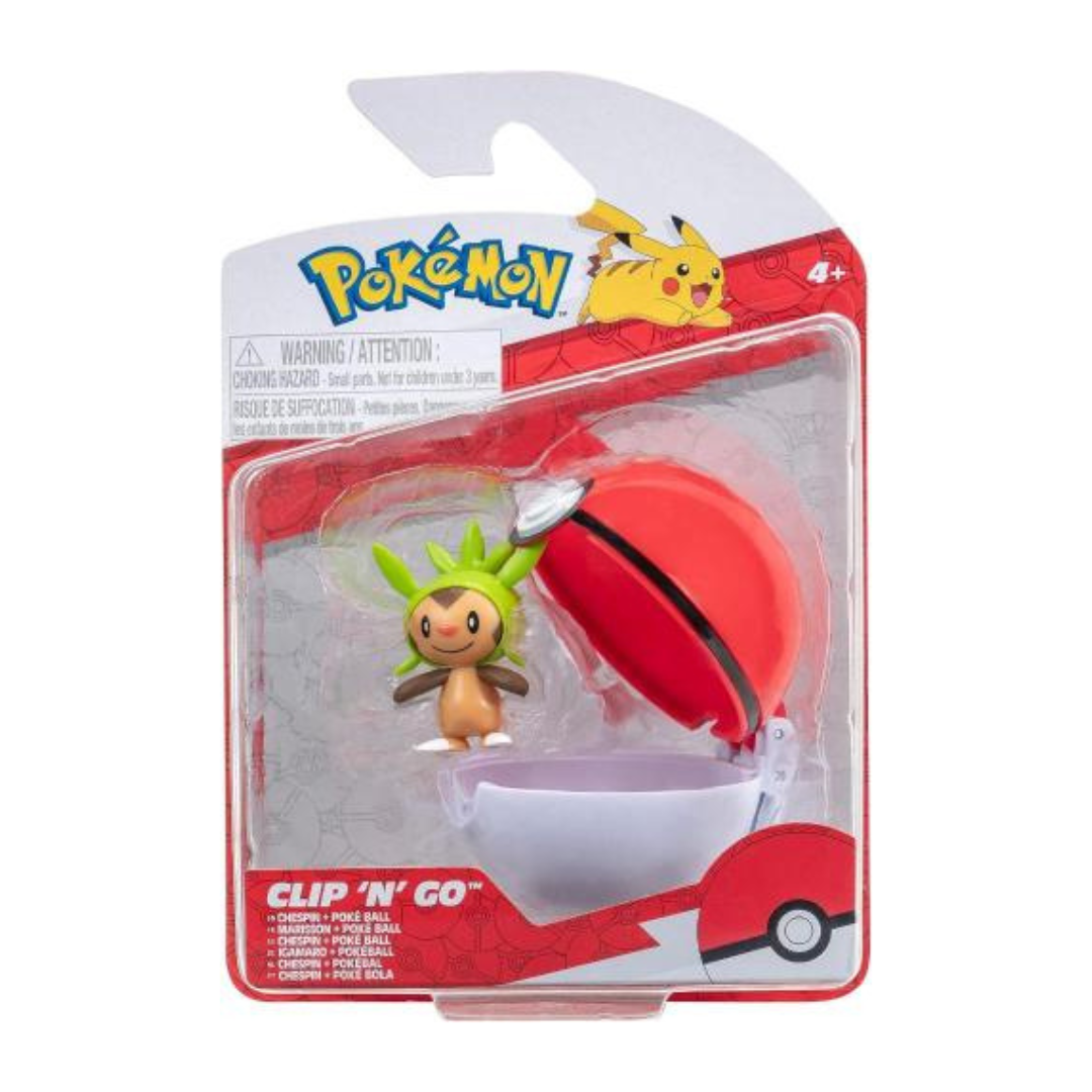 PK160403 Rei Toys - Pokémon Clip 'n' Go - Chespin + Poké Ball