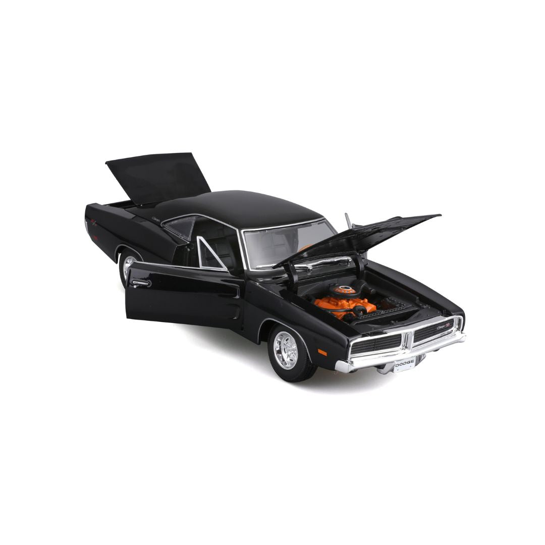 31387 BK Bburago Maisto - Dodge Charger R/T (1969), nera - 1:18