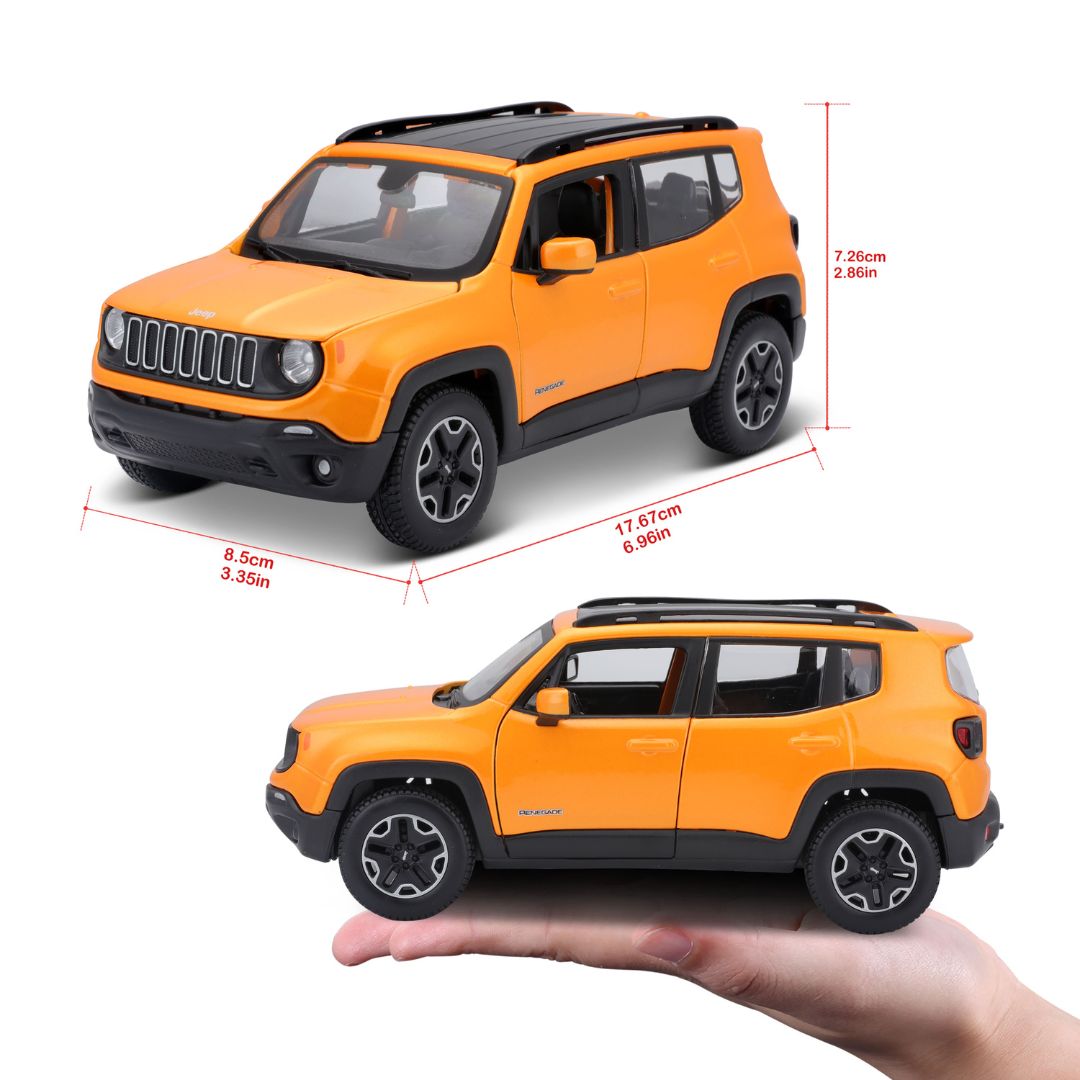 31282 Bburago Maisto - Jeep Renegade, arancione - Scala 1:24