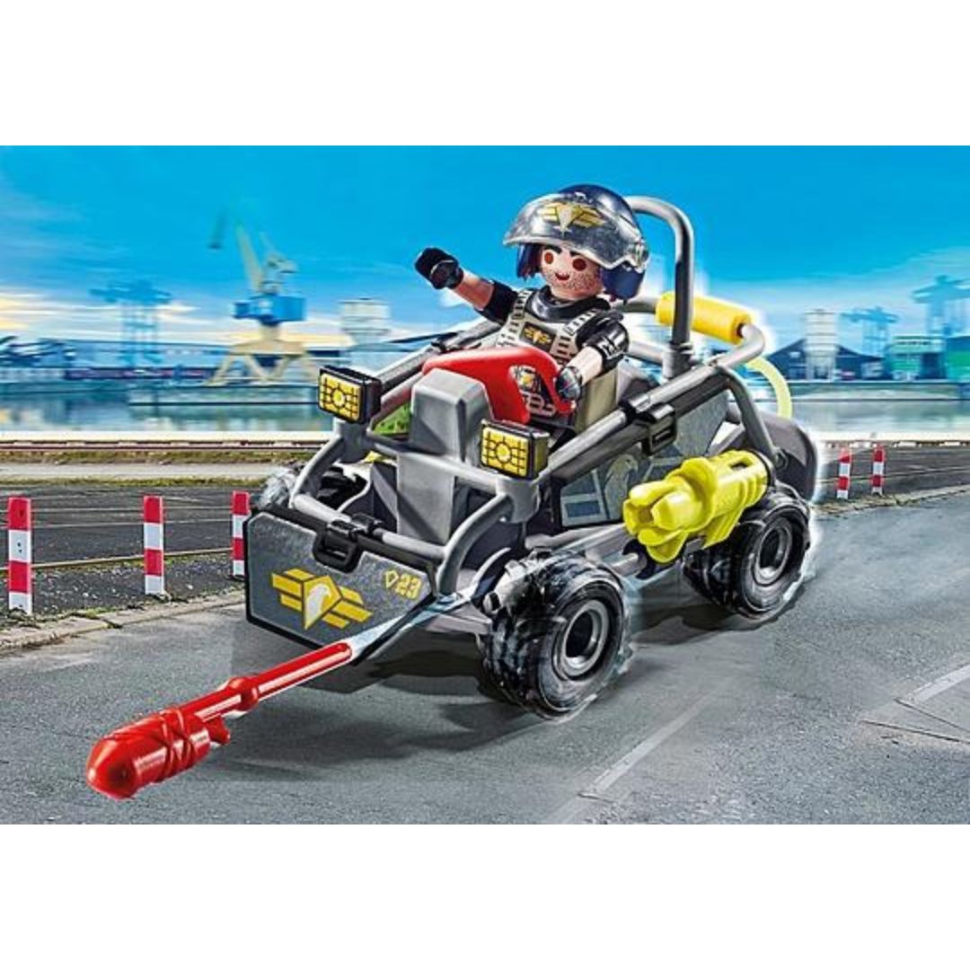 Voiture Tout-terrain Avec Remorque Et Moto - Jouet à Friction Avec Lumières Et Sons - Pour Enfants - Set D'aventure Play City