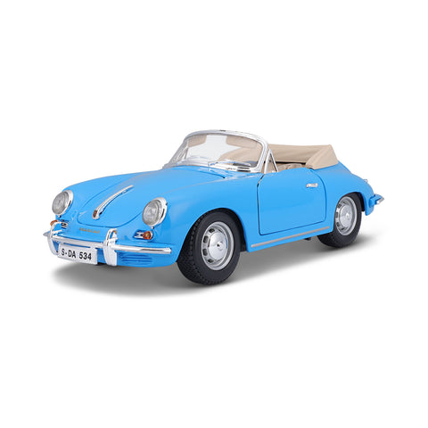 18-12025 Bburago - Porsche 356B Cabriolet (1961), blu - Scala 1:18