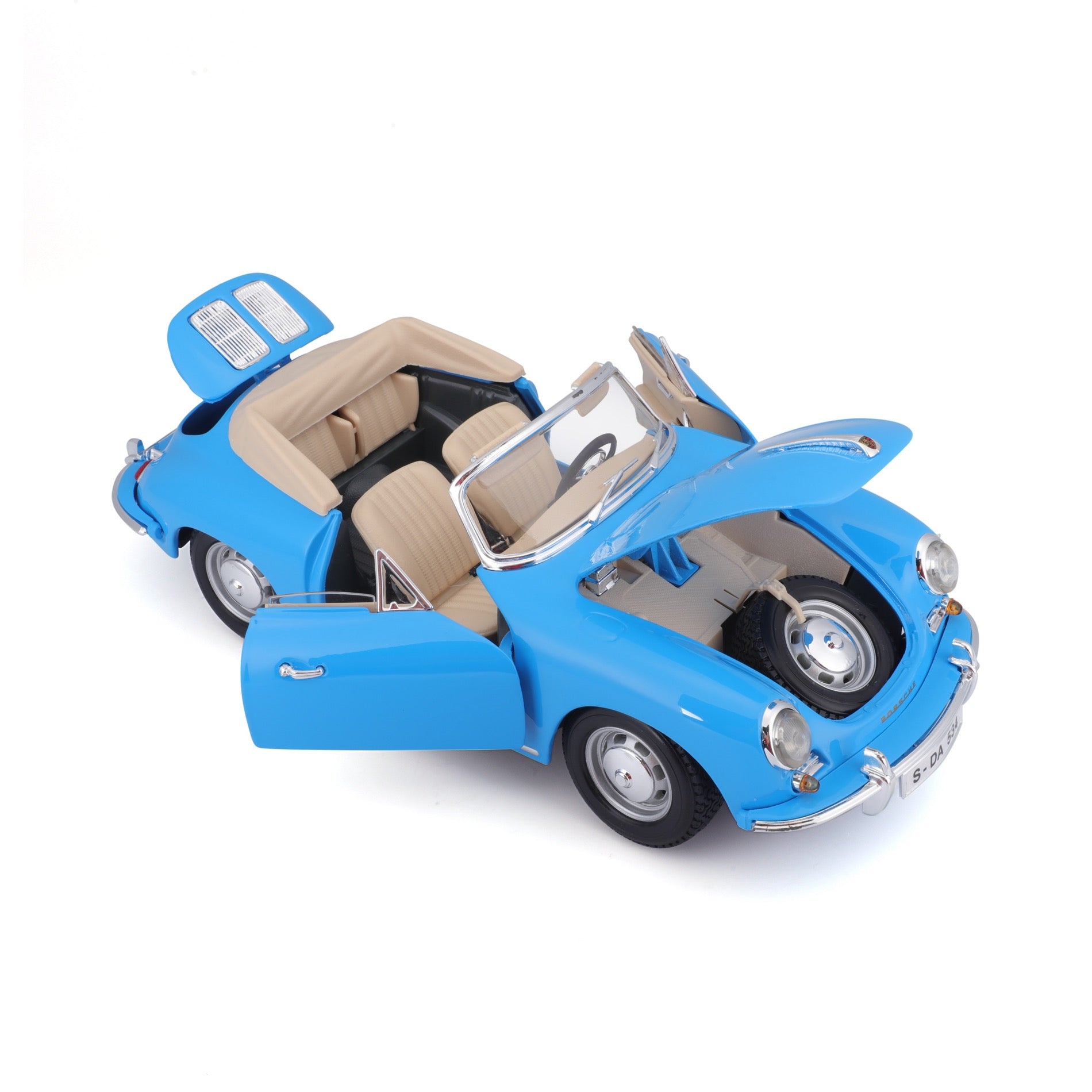 18-12025 Bburago - Porsche 356B Cabriolet (1961) blu - 1:18