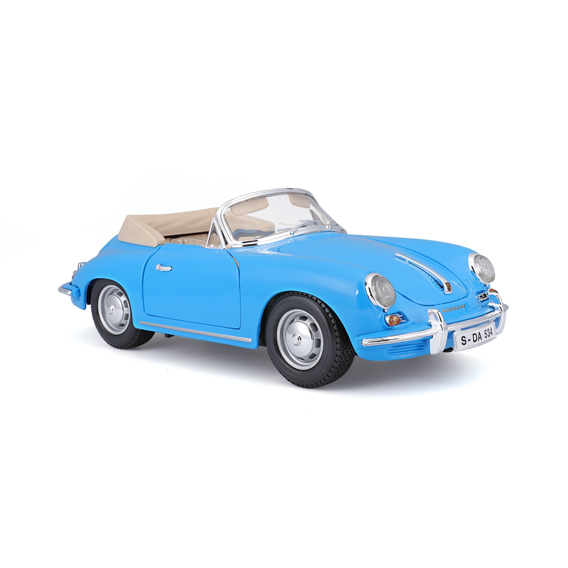 18-12025 Bburago - Porsche 356B Cabriolet (1961) blu - 1:18