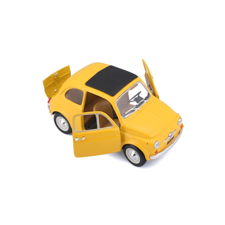 18-22098 Bburago - Fiat 500F (1965), gialla - Scala 1:24