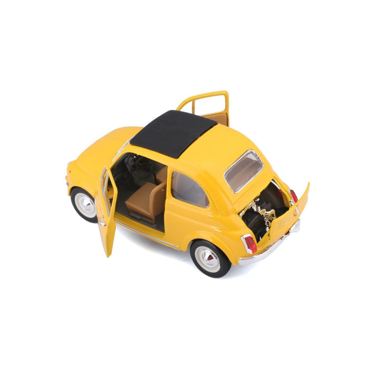 18-22098 Bburago - Fiat 500F (1965), gialla - Scala 1:24