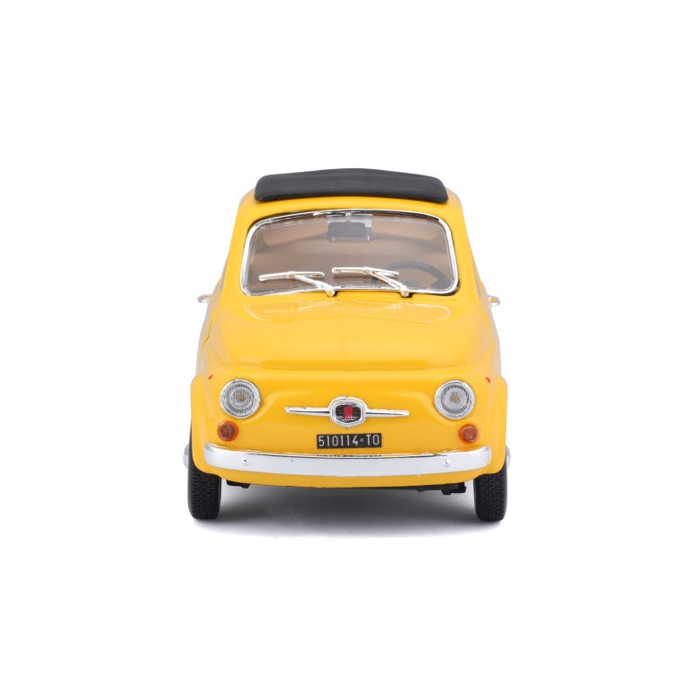 18-22098 Bburago - Fiat 500F (1965), gialla - Scala 1:24