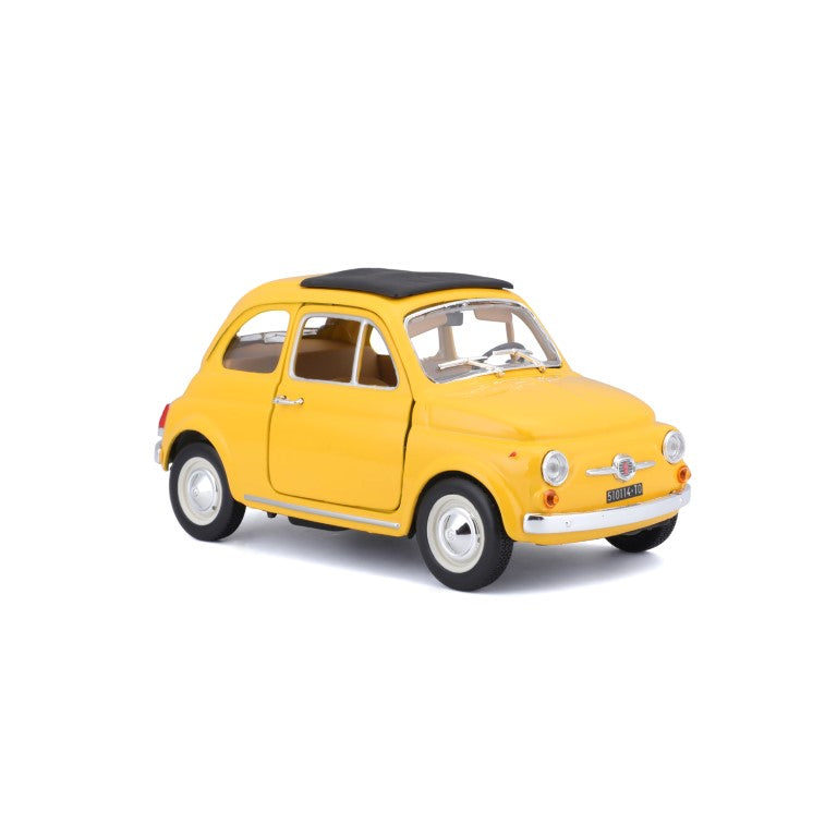 18-22098 Bburago - Fiat 500F (1965), gialla - Scala 1:24