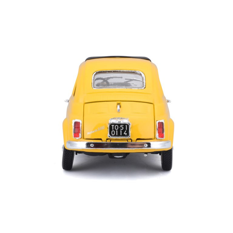 18-22098 Bburago - Fiat 500F (1965), gialla - Scala 1:24