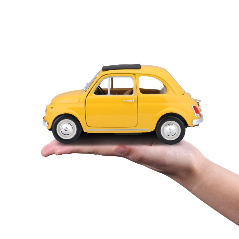 18-22098 Bburago - Fiat 500F (1965), gialla - Scala 1:24