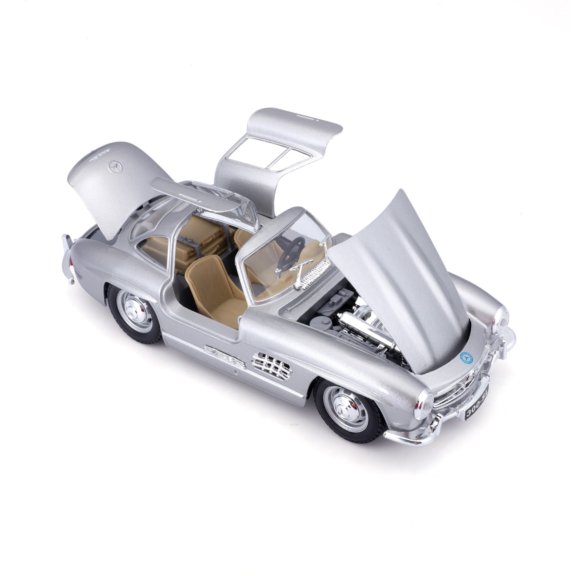 18-22023 SL Bburago -  Mercedes-Benz 300 SL (1954), argento - 1:24