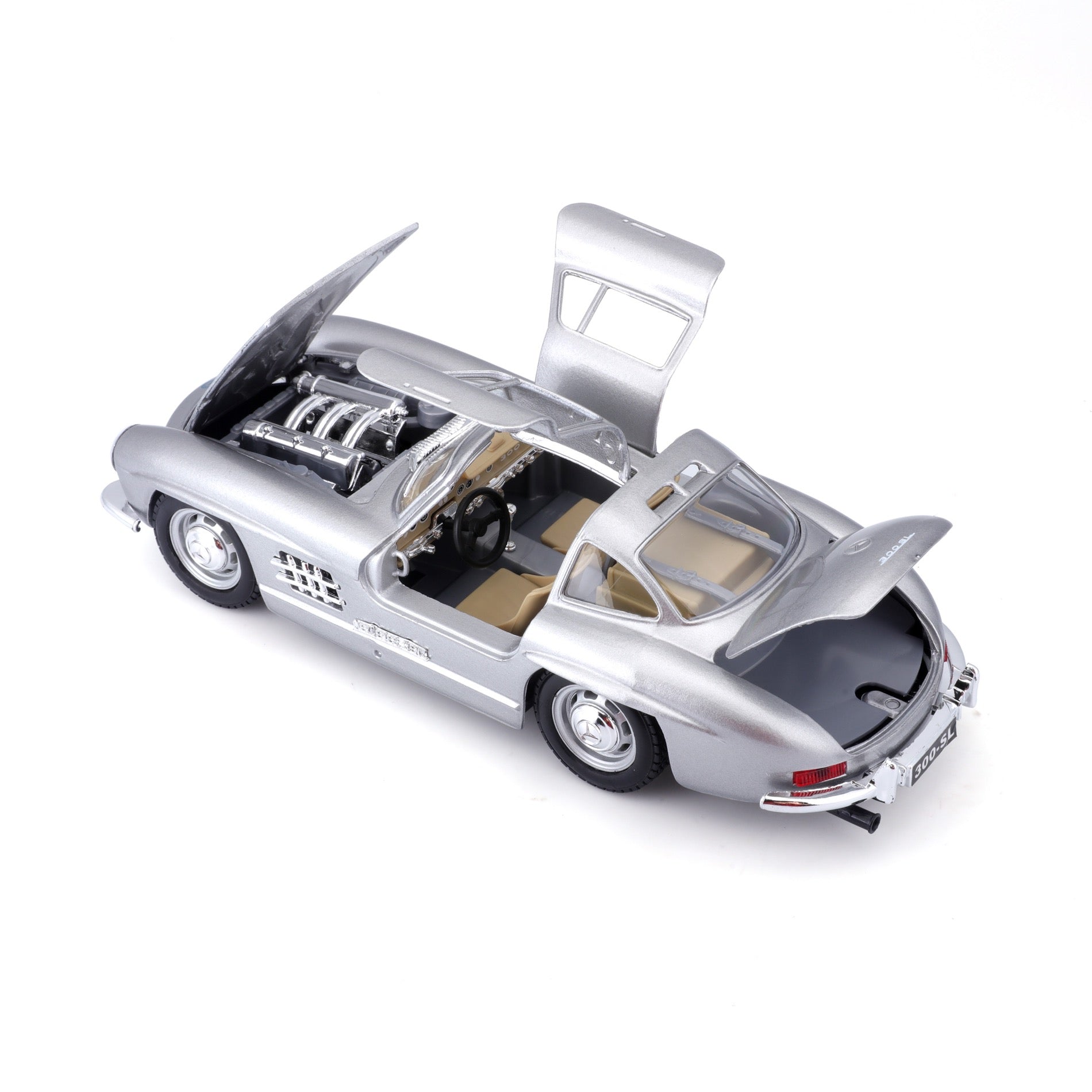 18-22023 SL Bburago -  Mercedes-Benz 300 SL (1954), argento - 1:24