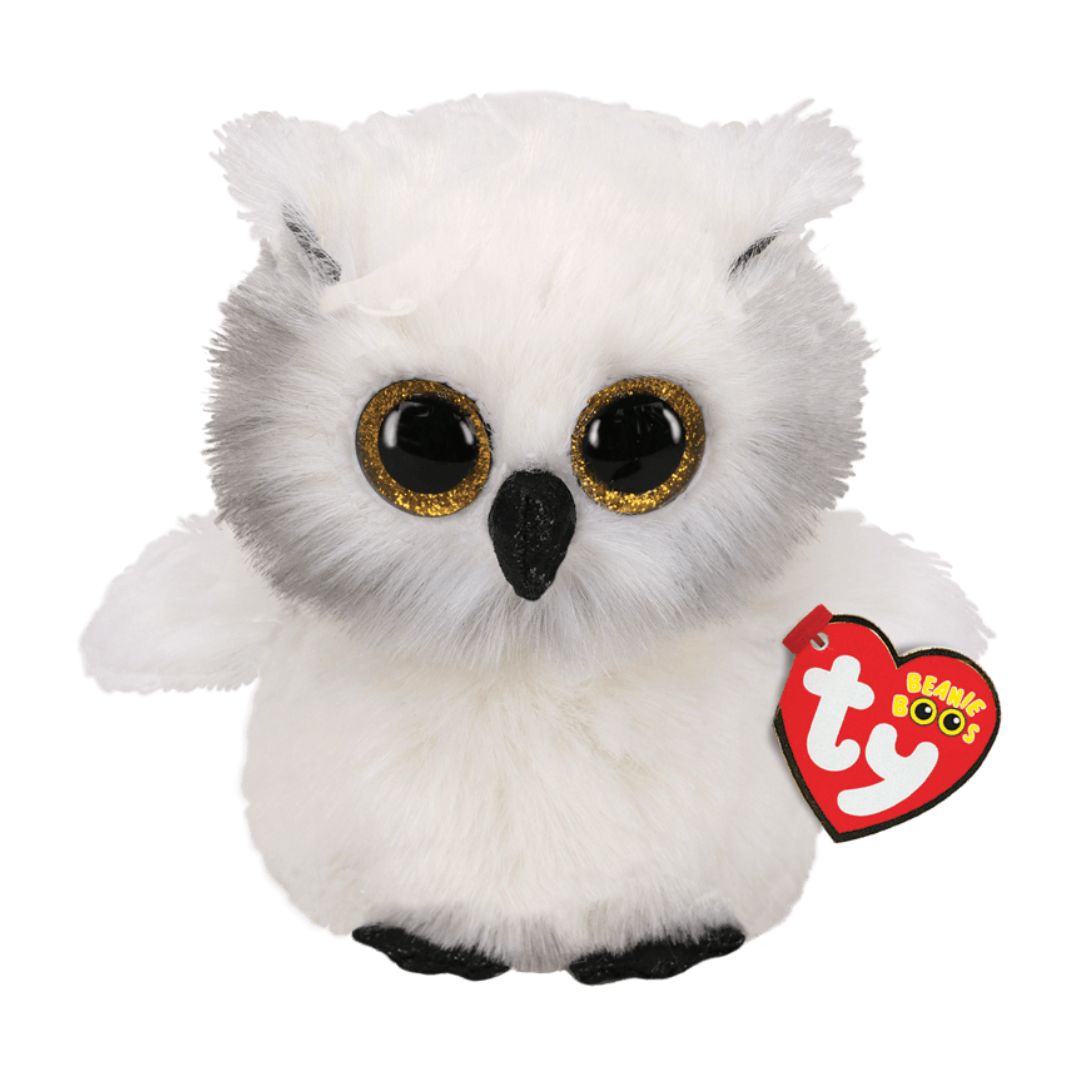 T36305 TY BEANIE BOOS 15cm AUSTIN gufo bianco