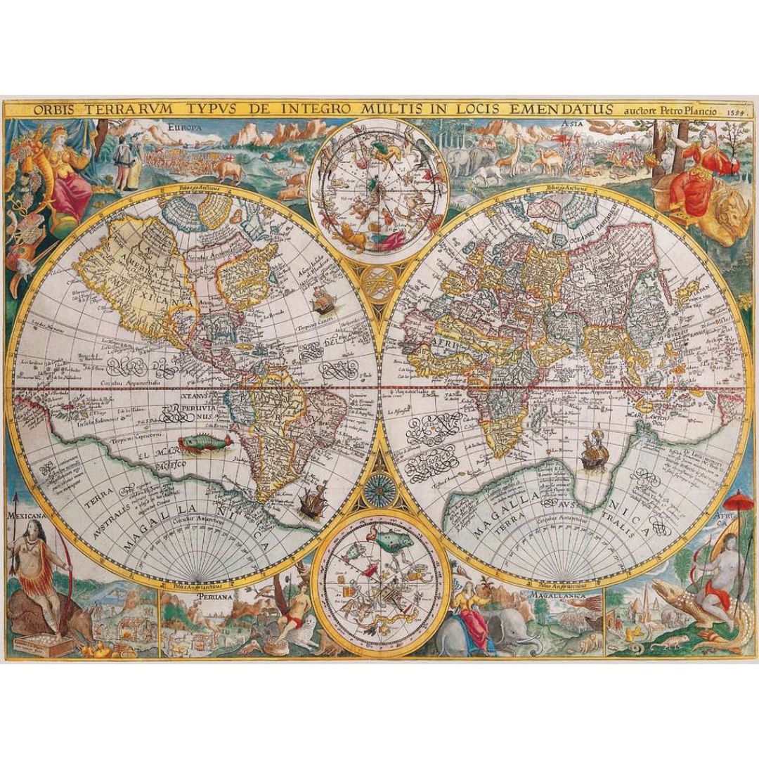 00716 Ravensburger - Mappamondo storico - Puzzle 1500 pezzi
