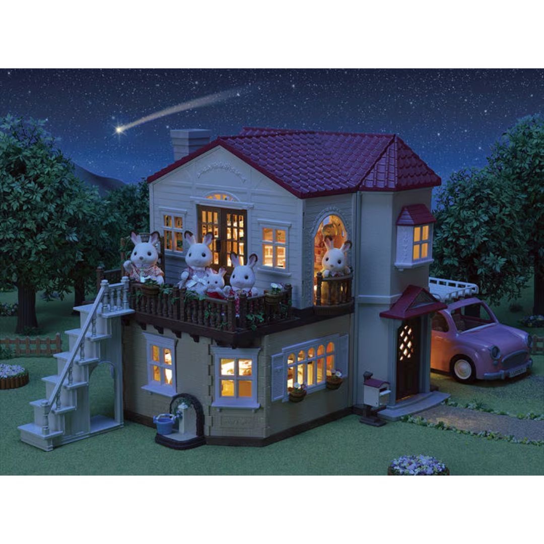 * 5708 + 05716 Sylvanian Families - Casa grande con luci - Attico segreto