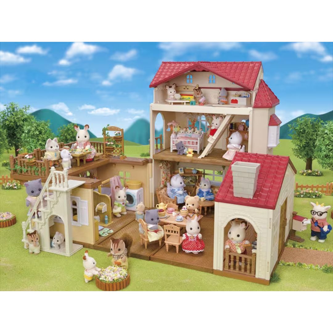 * 5708 + 05716 Sylvanian Families - Casa grande con luci - Attico segreto