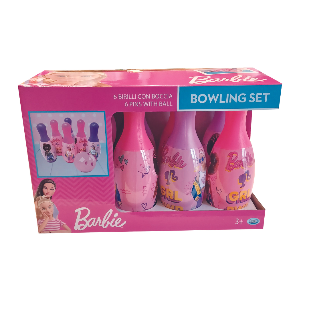 44891 ODS - Barbie Bowling Set, 6 birilli con boccia