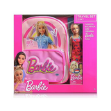 ODS 44904 Barbie Travel Set 2 in 1 Zainetto 29x22x9 Tasca Frontale e Barbie