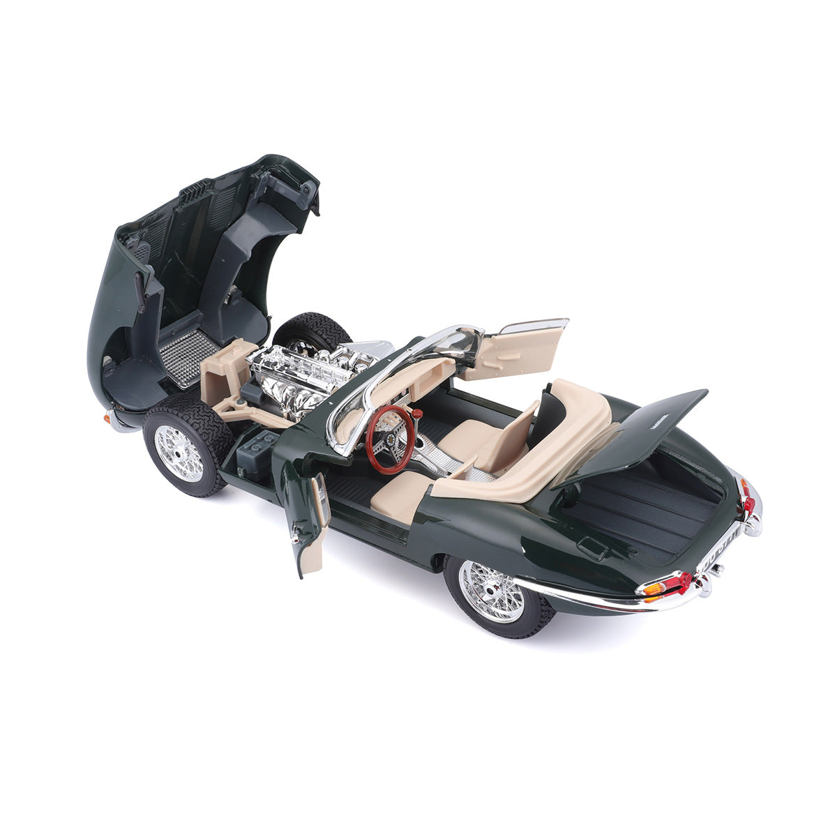 18-12046 - Bburago - 1:18 - 1961 Jaguar E-TYPE Cabrio - Verde