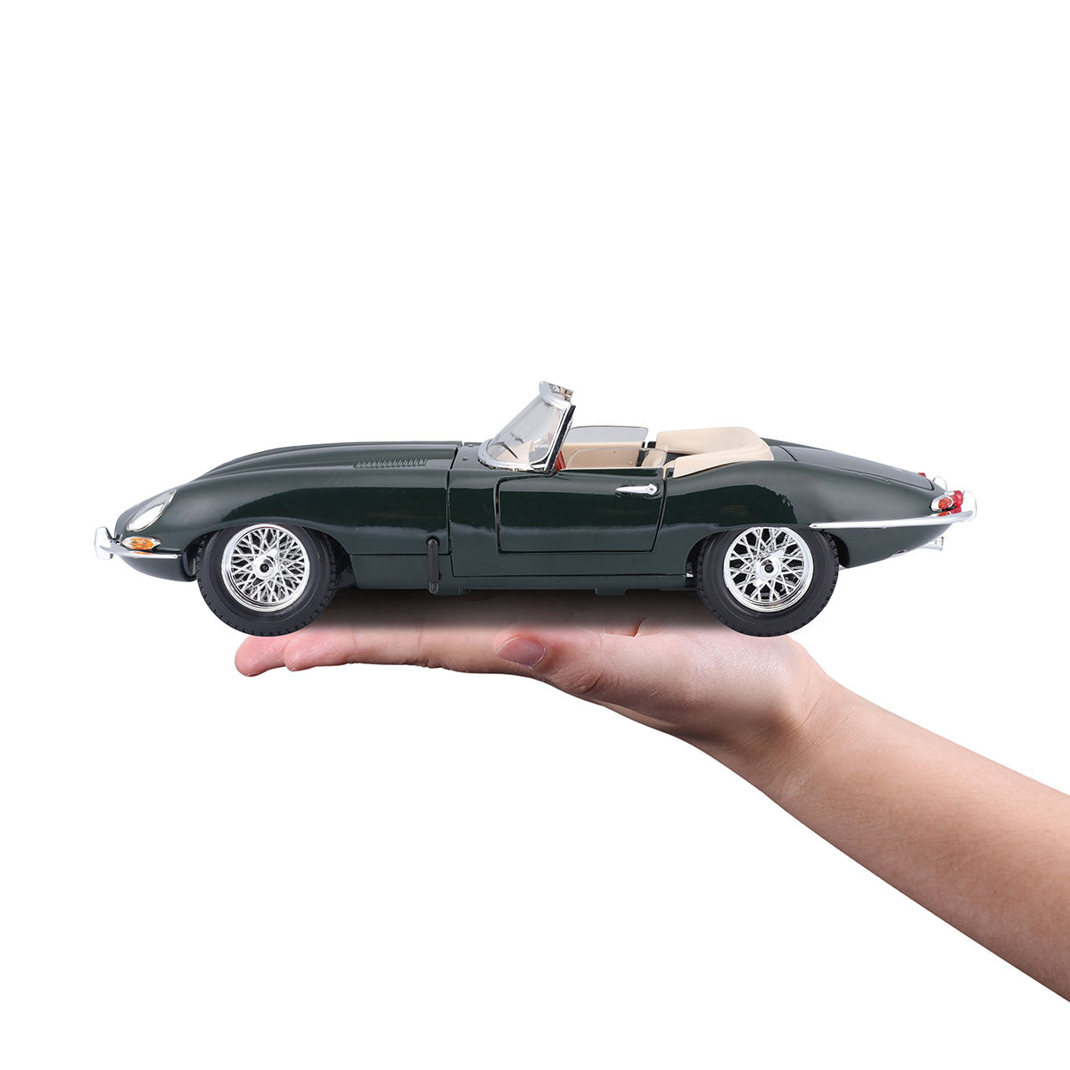 18-12046 - Bburago - 1:18 - 1961 Jaguar E-TYPE Cabrio - Verde