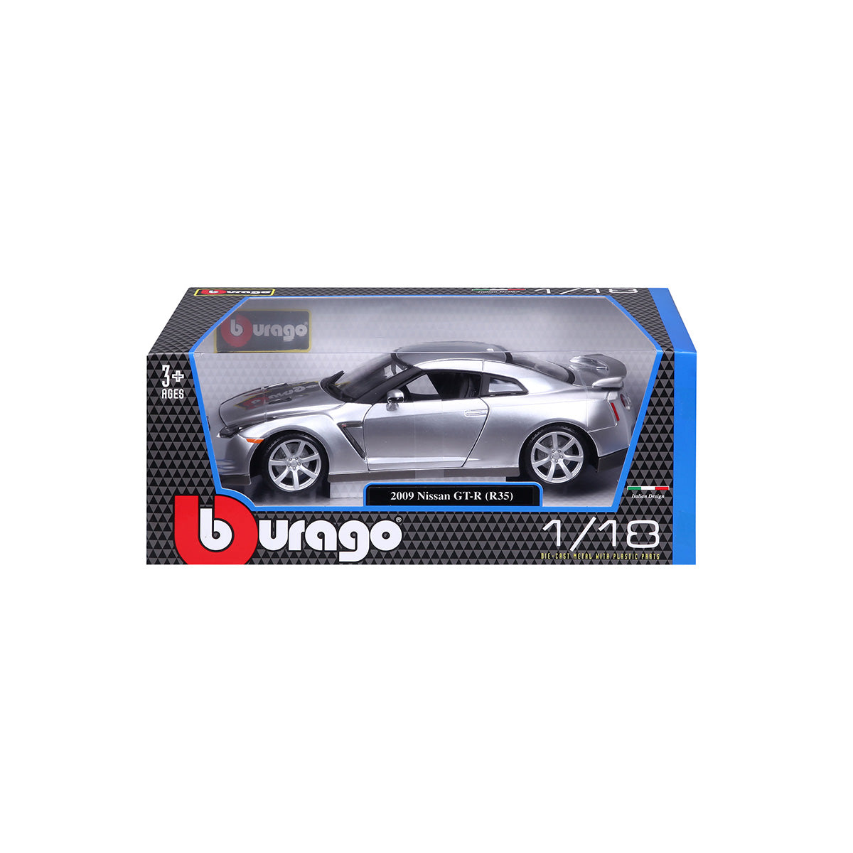 18-12079 SL - Bburago - 1:18 - Nissan GT-R - Argento