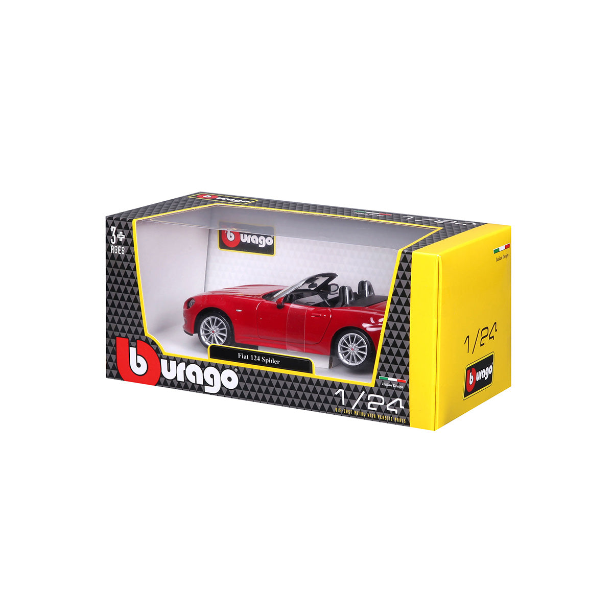 18-21083 Bburago - Fiat 124 Spider, rossa - Scala 1:24
