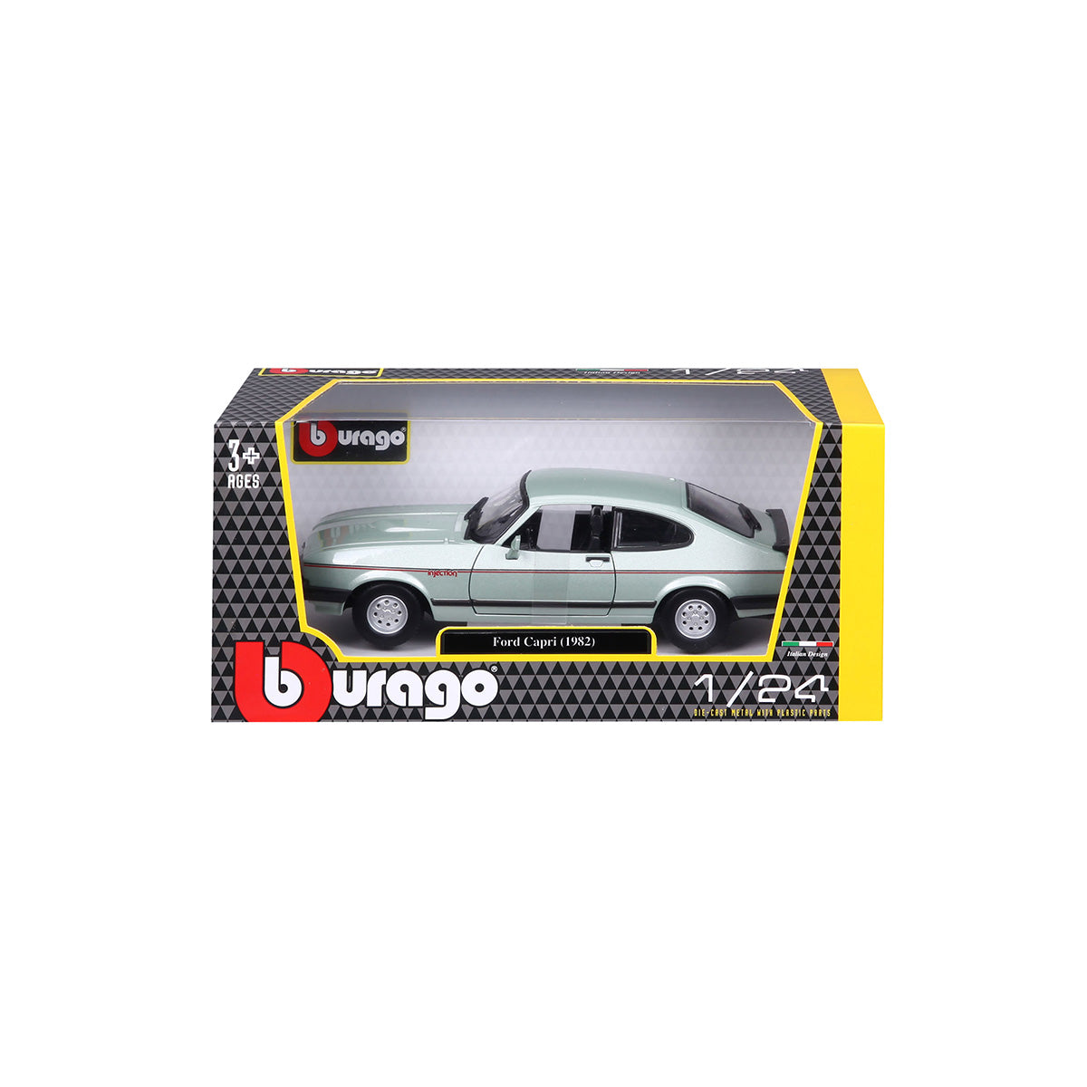 18-21093 GN Bburago - Ford Capri GT (1982), verde -  Scala 1:24