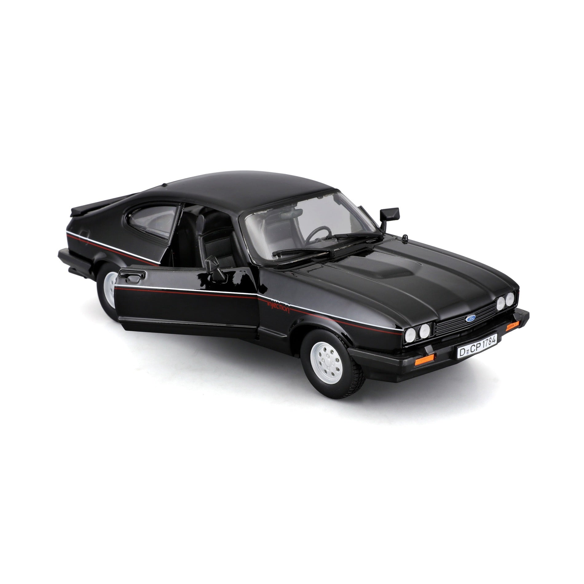 18-21093 Bburago - Ford Capri GT (1982), nera - Scala 1:24