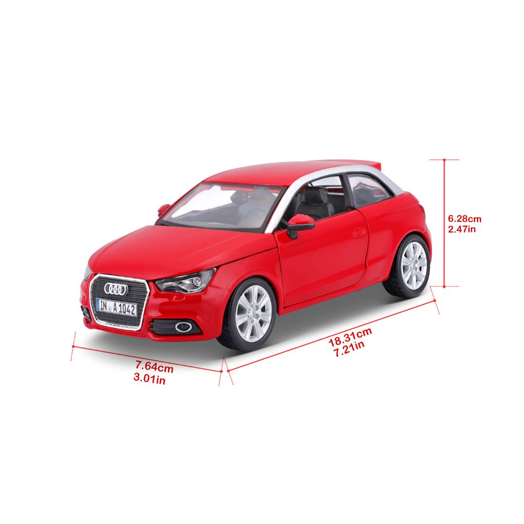 18-22127 Bburago - Audi A1, rosso - Scala 1:24