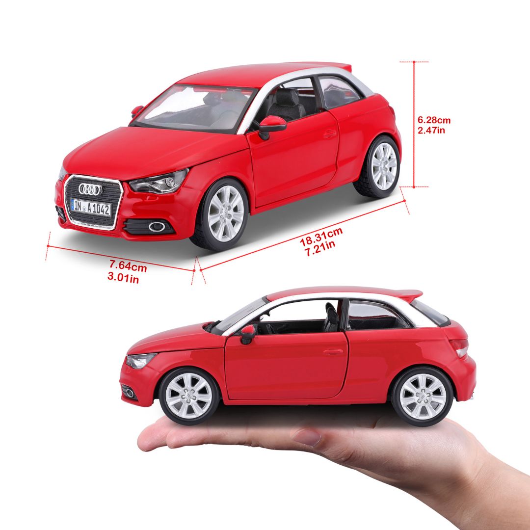 18-22127 Bburago - Audi A1, rosso - Scala 1:24