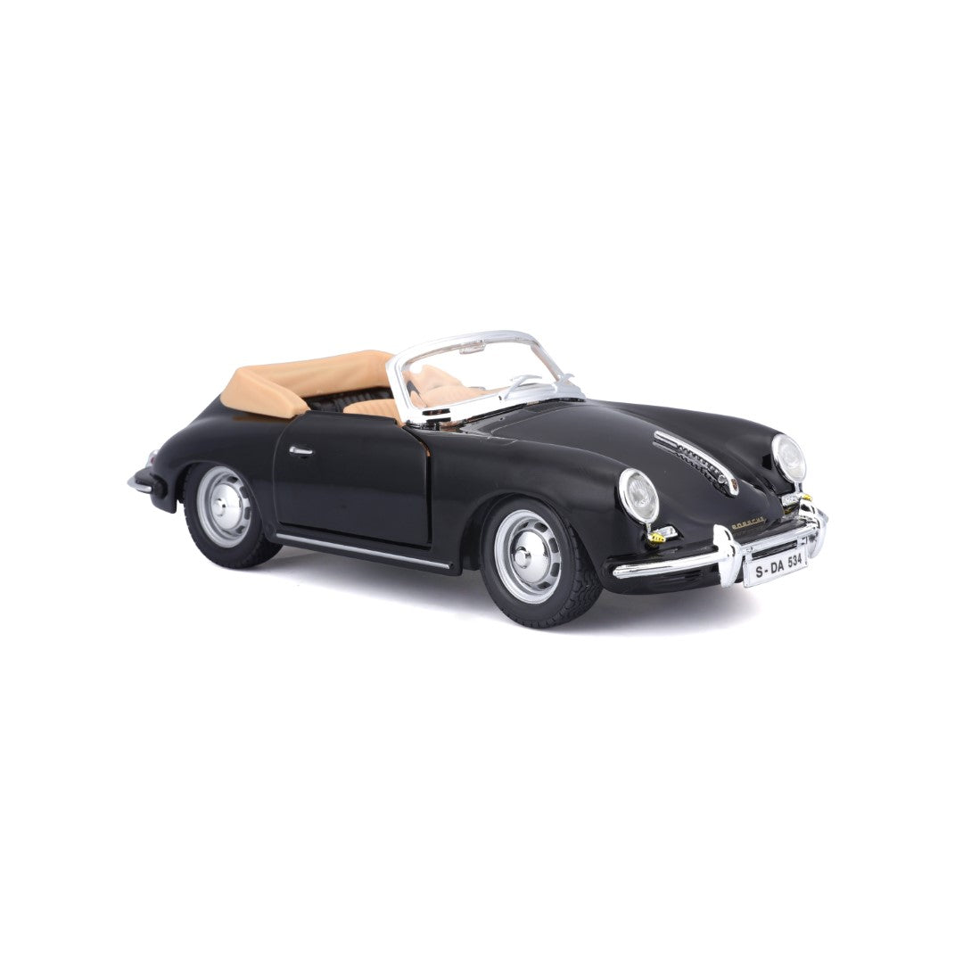 18-22078 Bburago - Porsche 356B Cabriolet (1961), nera - Scala 1:24