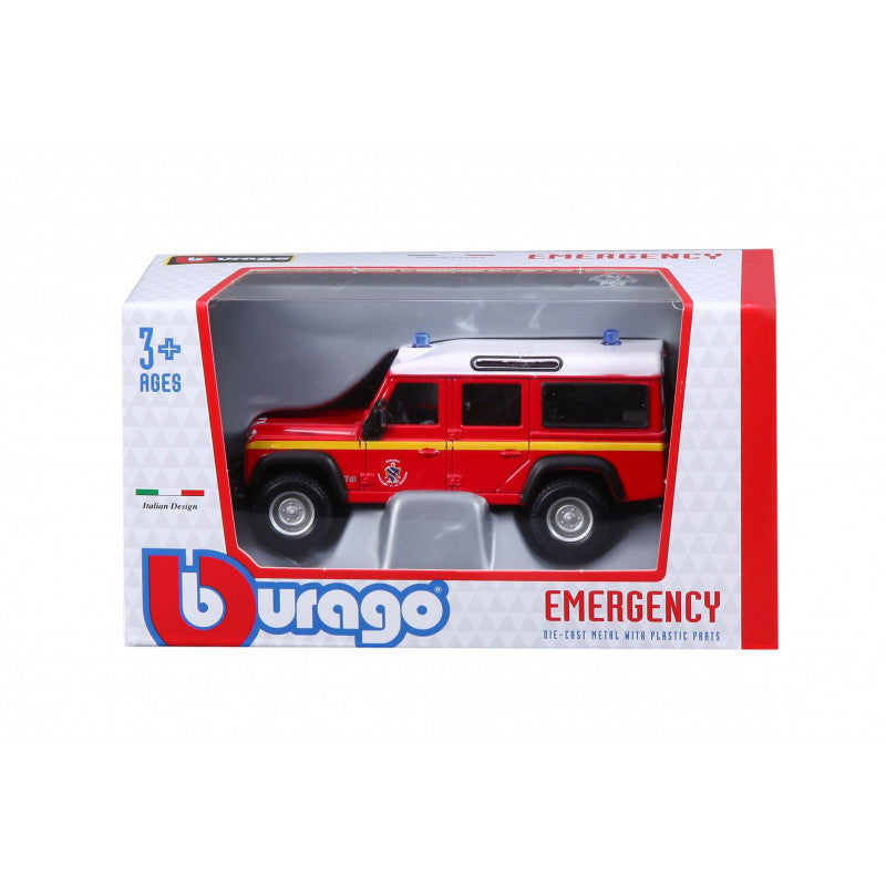 18-32003 Bburago 1:47 Land Rover Defender 110 vigili del fuoco