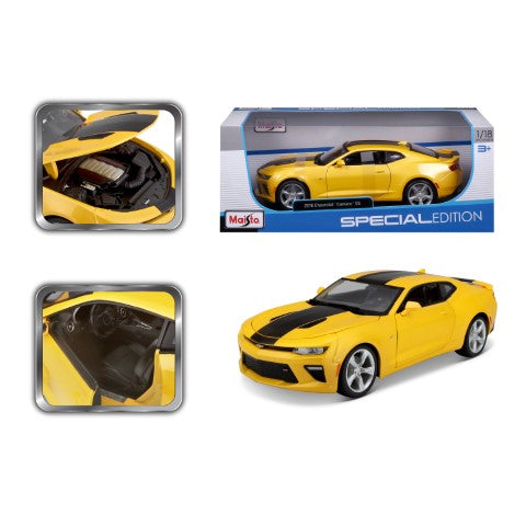 10-31689 Bburago Maisto - Chevrolet Camaro SS (2016), gialla - 1:18