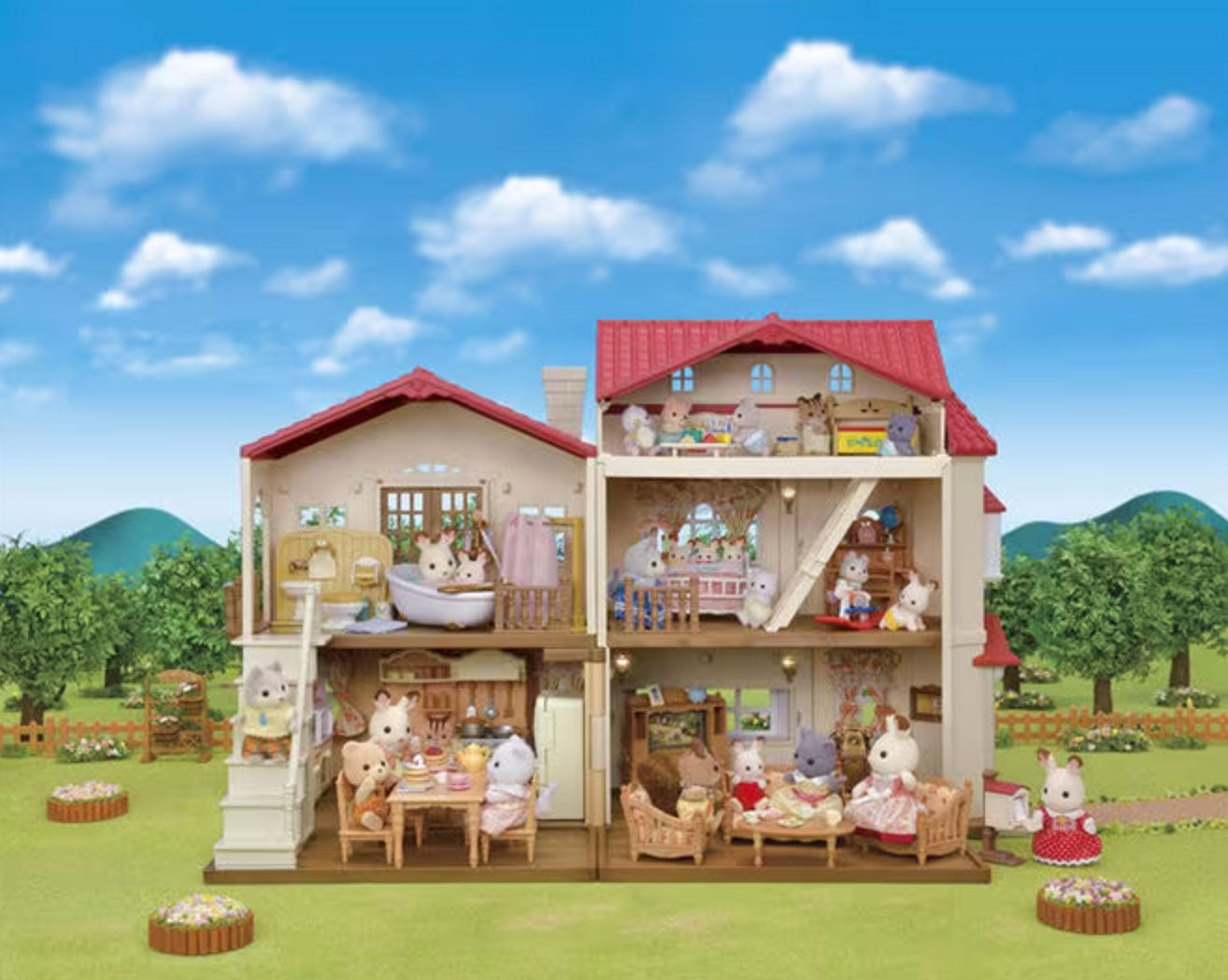 5727 Sylvanian Families Esclusiva Casa Grande con luci Attico Segreto  Gift Set