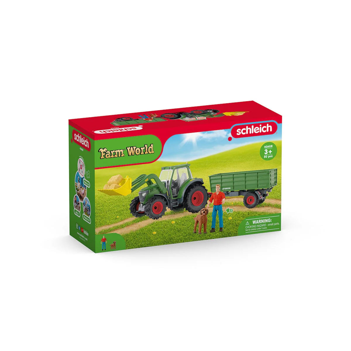 42608 Schleich Farm World - Trattore con rimorchio