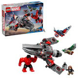 76292 LEGO Marvel - Battaglia Captain America vs. Hulk Rosso